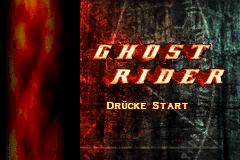 Ghost Rider title screen for GameBoy Advance